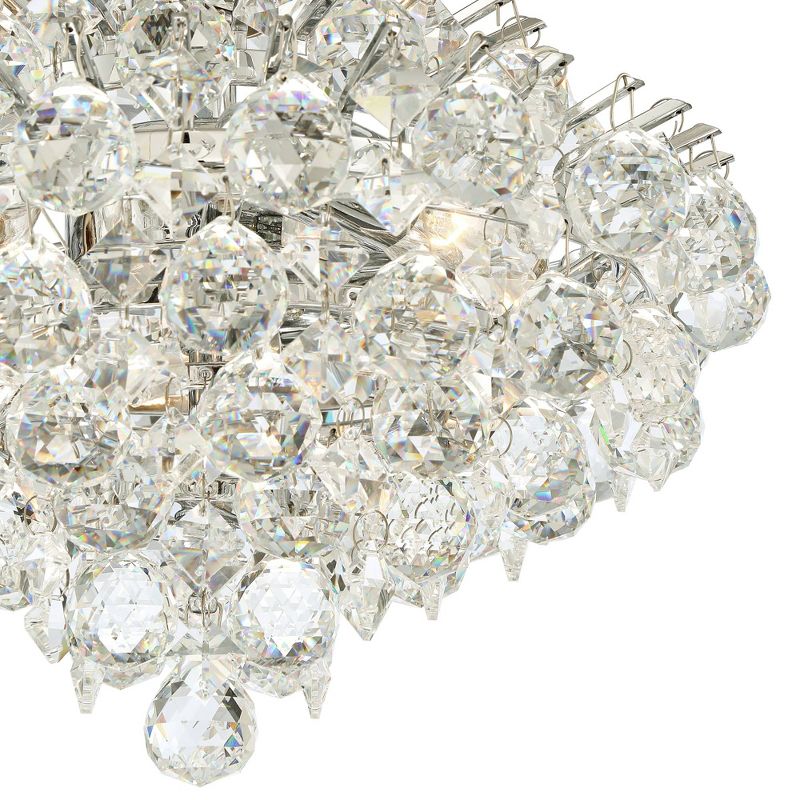 Vienna Full Spectrum Essa 12" Wide Chrome and Crystal 3-Light Ceiling Light