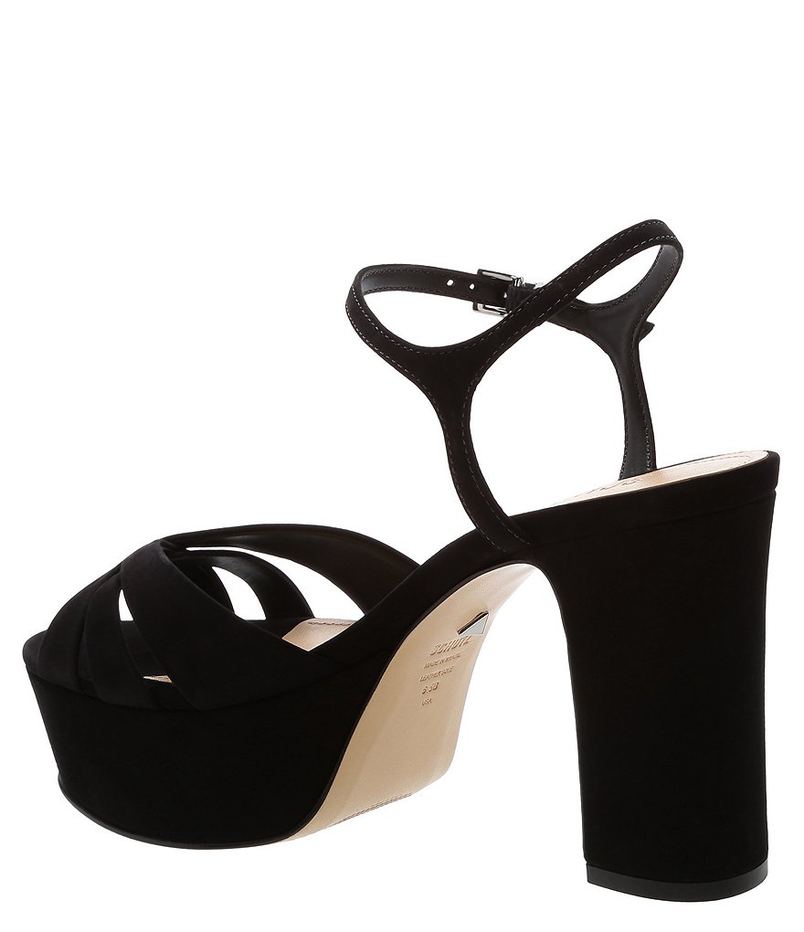 Schutz Keefa Suede Platform Block Heel Sandals