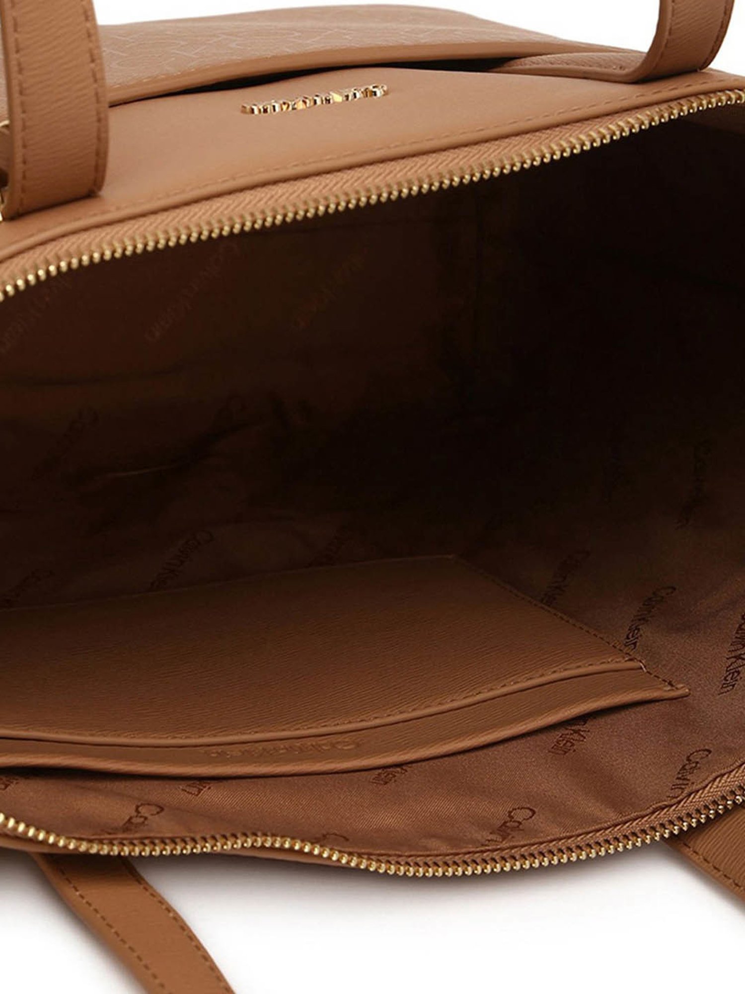 CALVIN KLEIN Brown Logo Shopper Bag