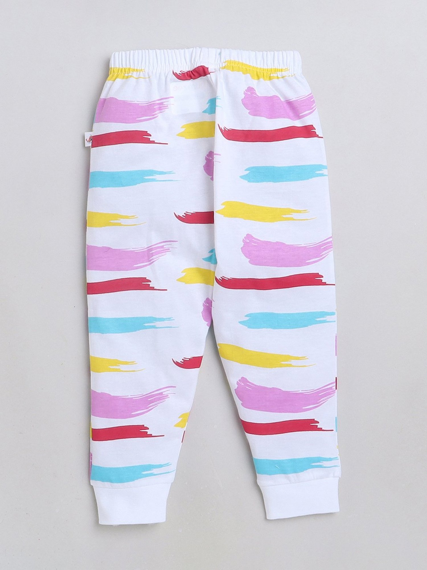 Bumzee Girls White & Yellow Printed Pyjamas (Pack Of 2)