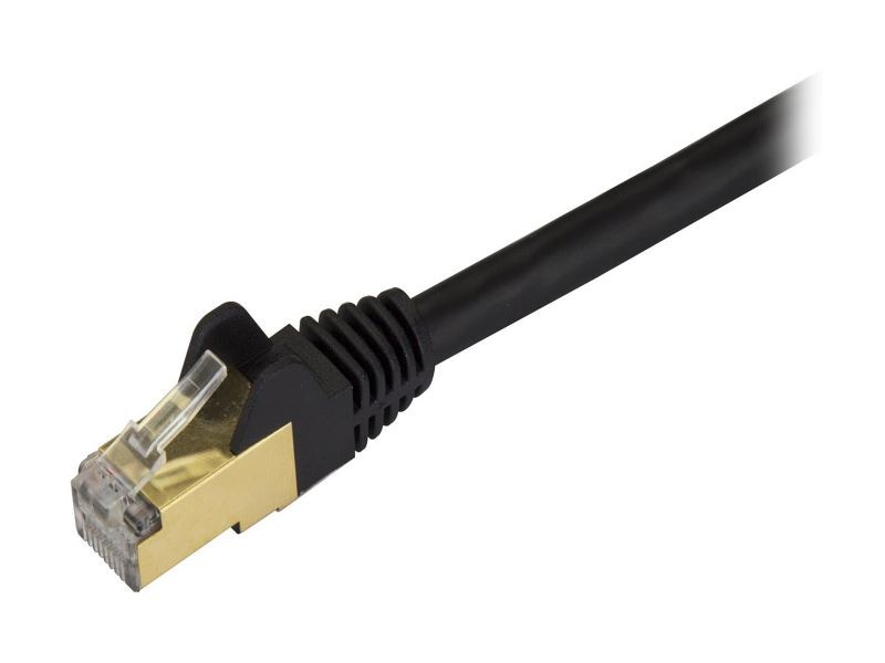 StarTech C6ASPAT6BK StarTech.com Cat6a Shielded Patch Cable - 6 ft. - Black - Snagless RJ45 Cable - Ethernet Cord - Cat 6a Cable