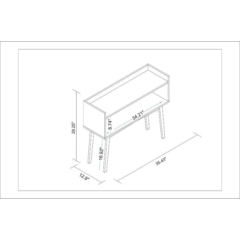 Brookdale Entryway with 1 Shelf White/Nut Brown - Manhattan Comfort