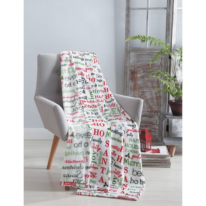 50"x60" Holly Joy Printed Throw Blanket Multi - VCNY
