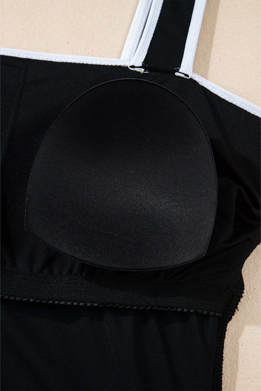 Rose Red Criss Cross Straps Tie Back Flared One Piece Swimsuit