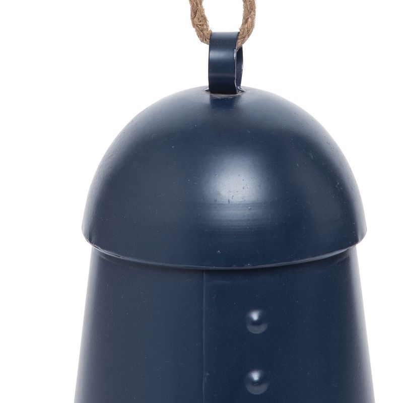 Medium Navy Metal Decorative Bell - Foreside Home & Garden