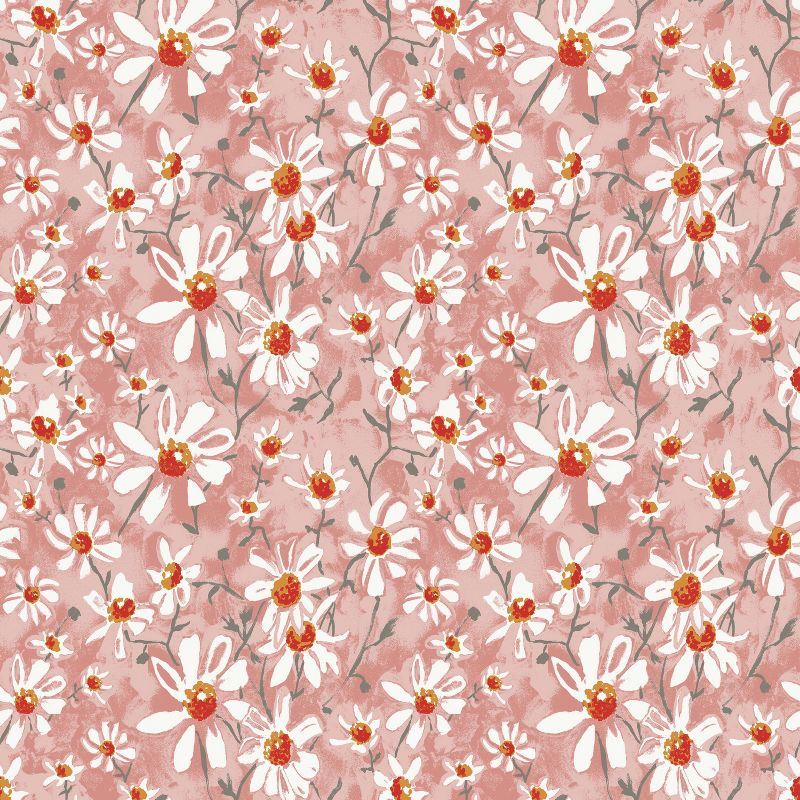 Fields of Daisies Peel & Stick Wallpaper Pink - Opalhouse™