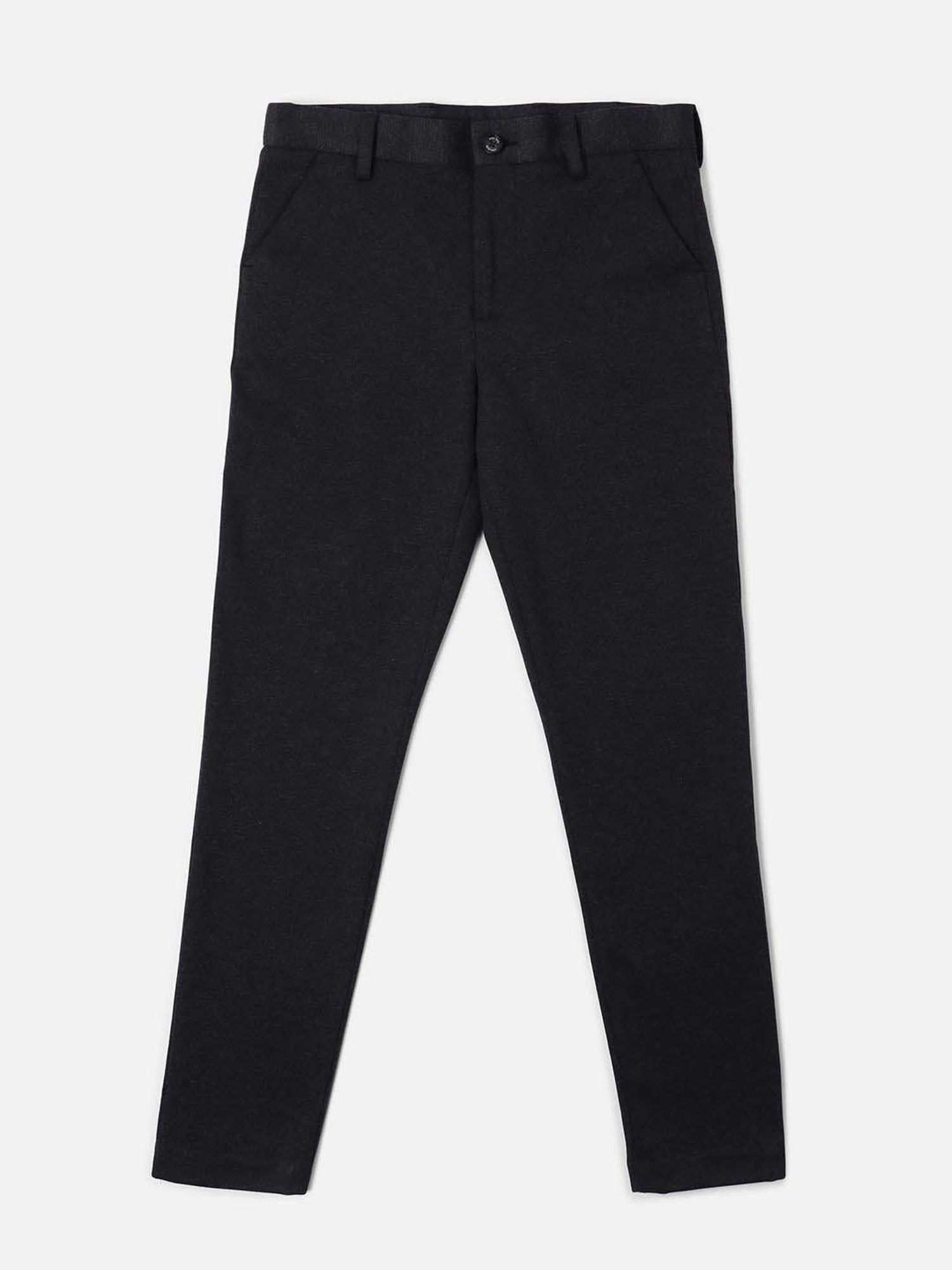 Allen Solly Kids Black Textured Pattern Full Sleeves Trouser