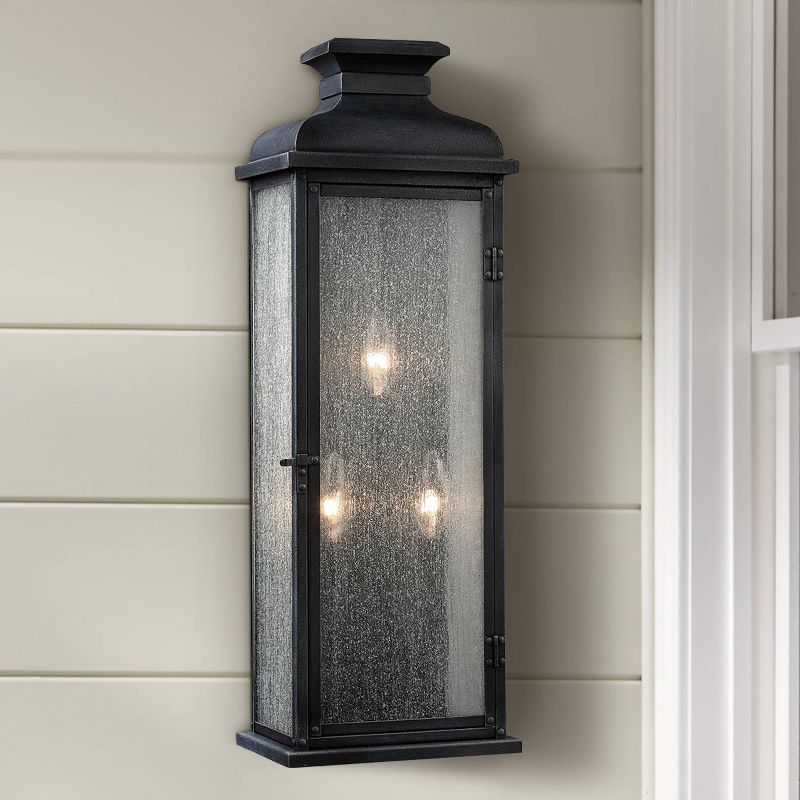 Feiss Pediment 24" High Zinc 3-Light Outdoor Wall Light