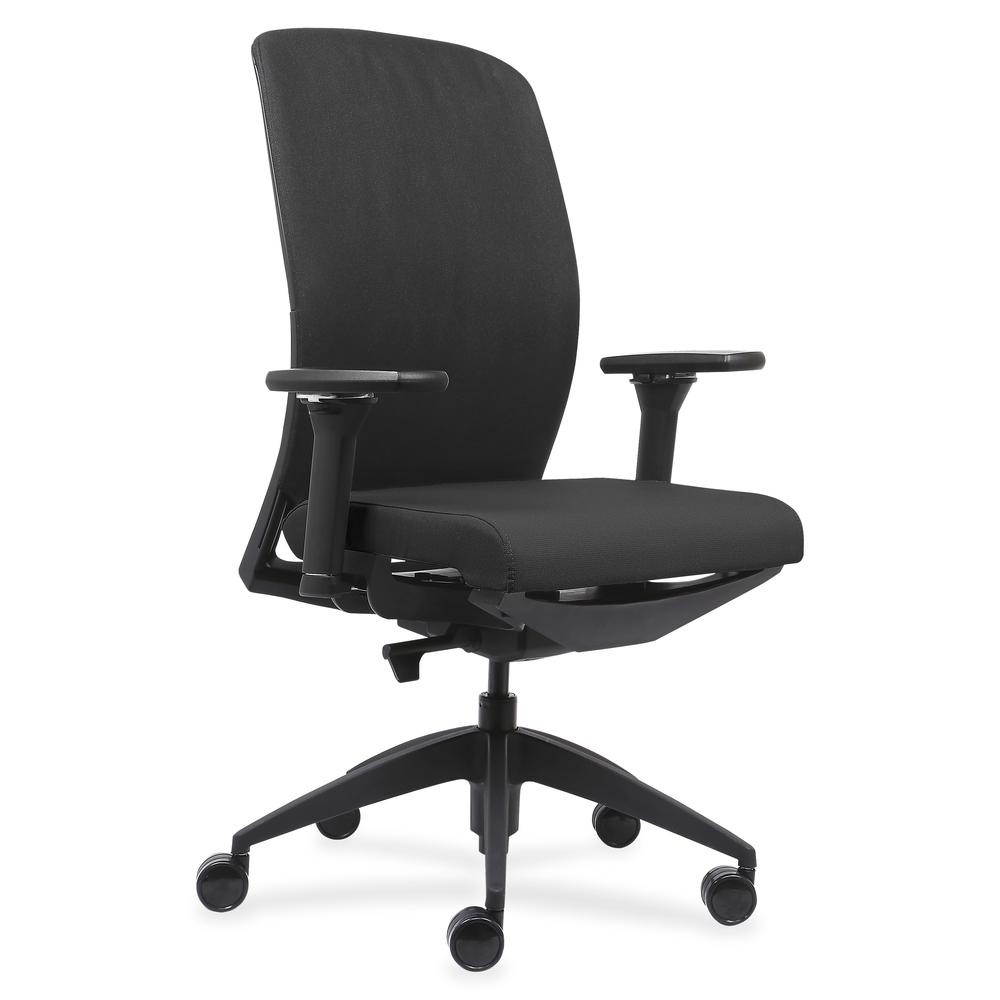 Lorell LLR83105 Adorn Series Executive Hi-Back Chair - Black