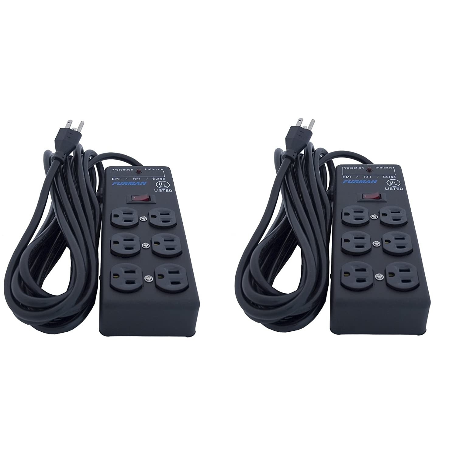 Furman SS6B 6 Plug Surge Protector (2 -Pack)