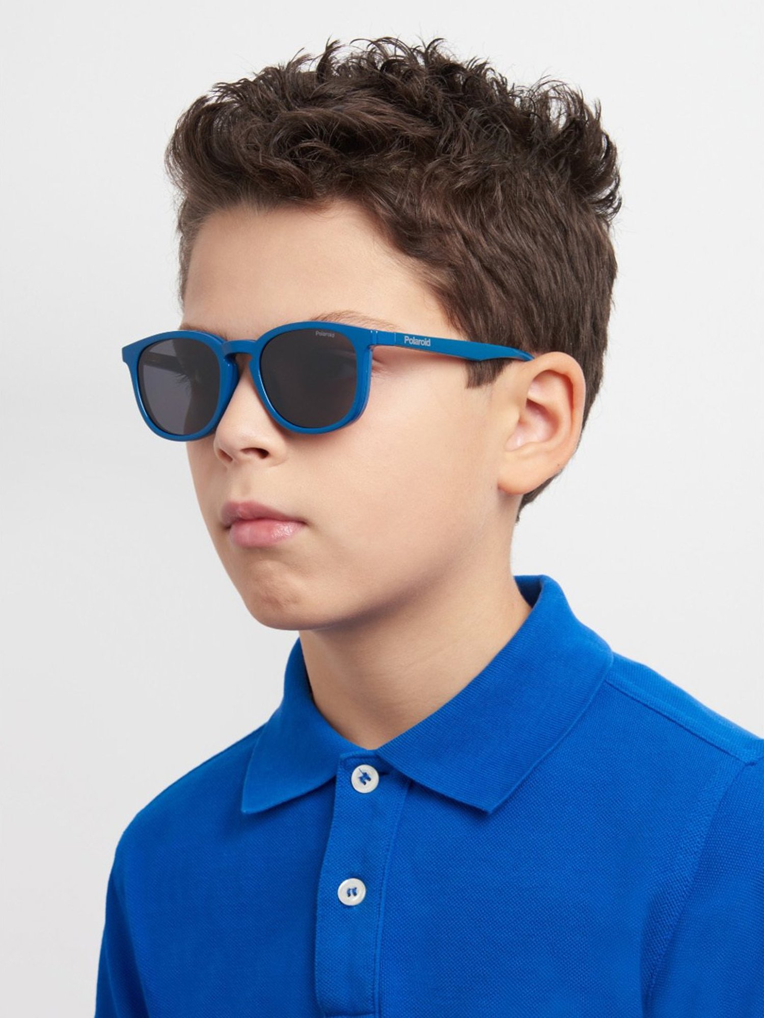 Polaroid Light Blue Rectangular Sunglasses for Kids