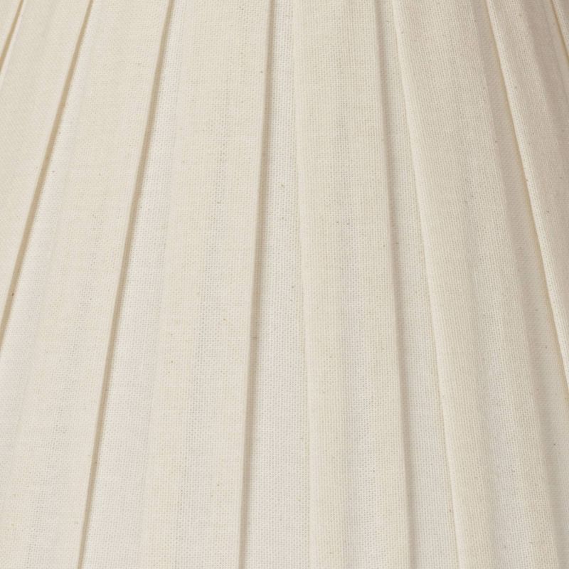 Springcrest Set of 2 Creme Linen Box Pleat Lamp Shades 7x14x11 (Spider)