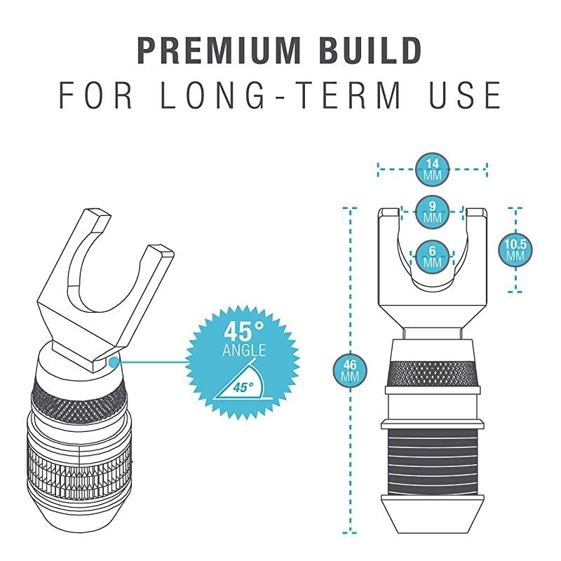 Ultra Series Fast-Lock 45&deg; Spade Plugs - 6 Pair Per Package - (Part# SPC-ST2-6)