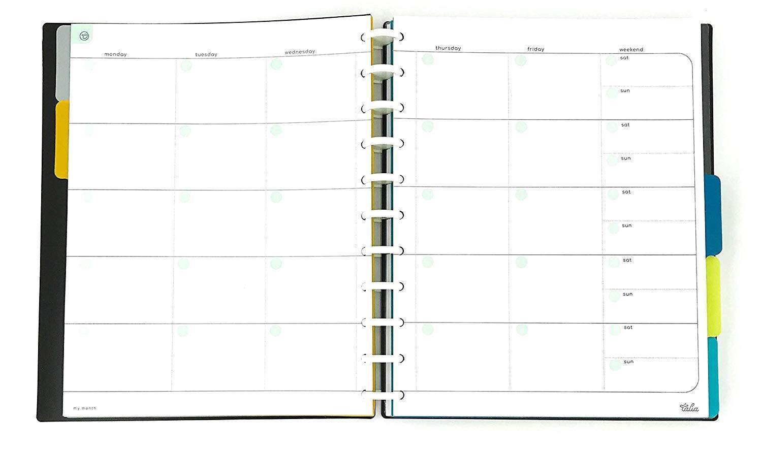 Talia Discbound Notebook, Celestial Turquoise, Letter