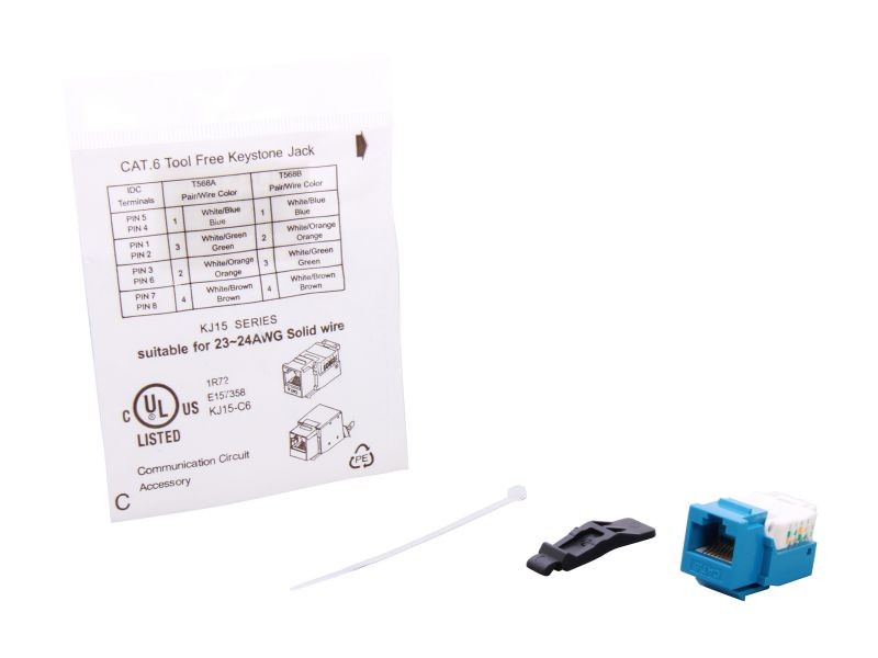Micro Connectors CAT5 RJ45 Coupler F-F Straight