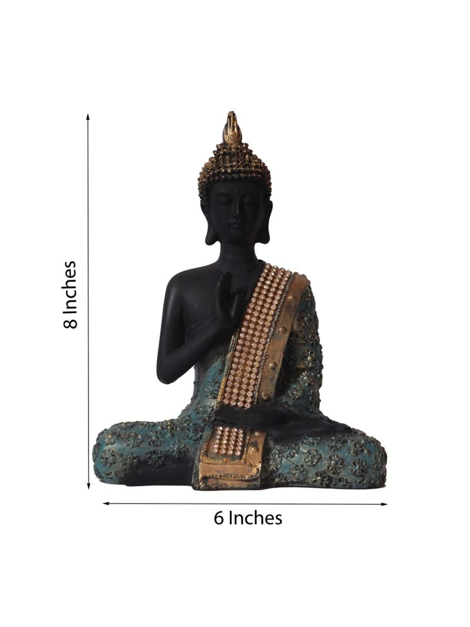 eCraftIndia Handcrafted Meditating Blessing Buddha