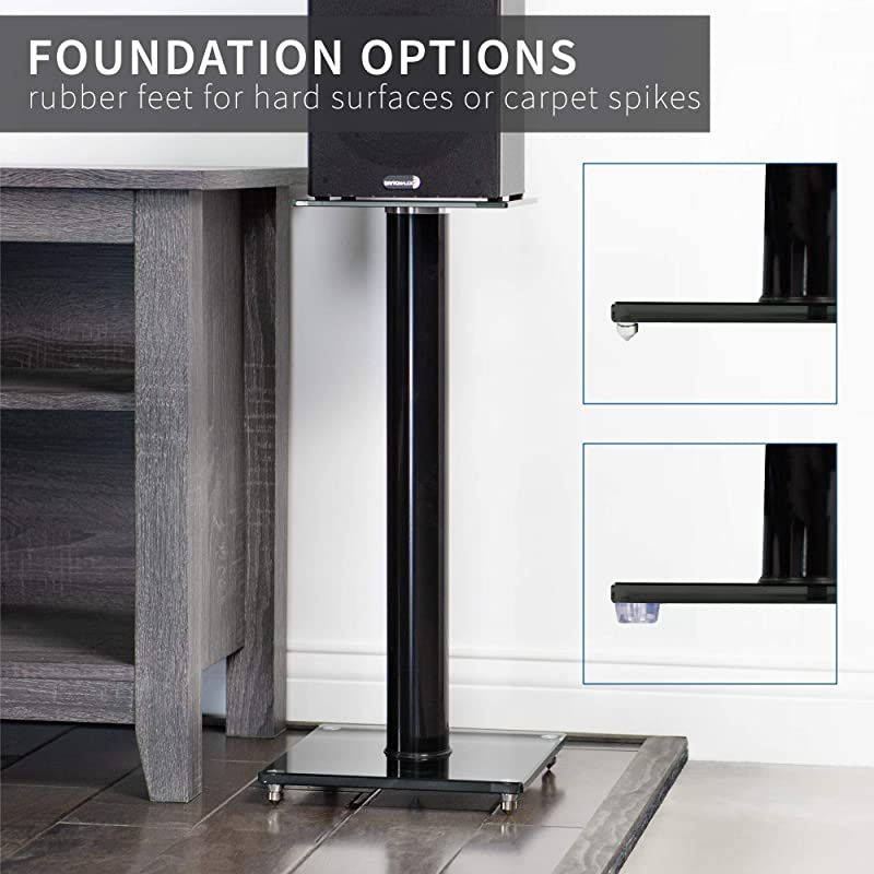 Premium Universal 23 inch Floor Speaker Stands for Surround Sound and Book Shelf Speakers STANDSP02B