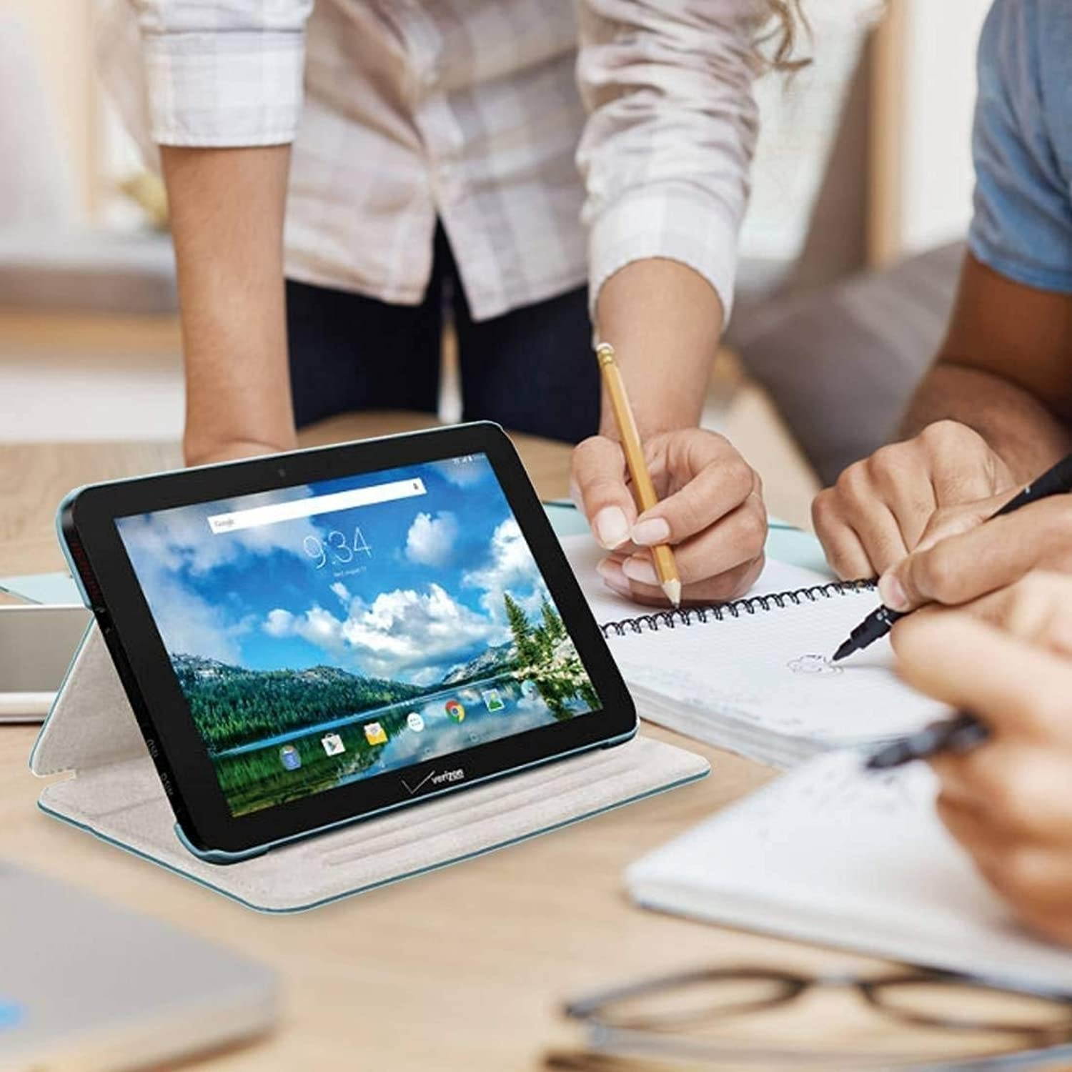 Verizon Folio Case, Screen Protector and Stylus Pen Bundle for LG G Pad X8.3 - Blue