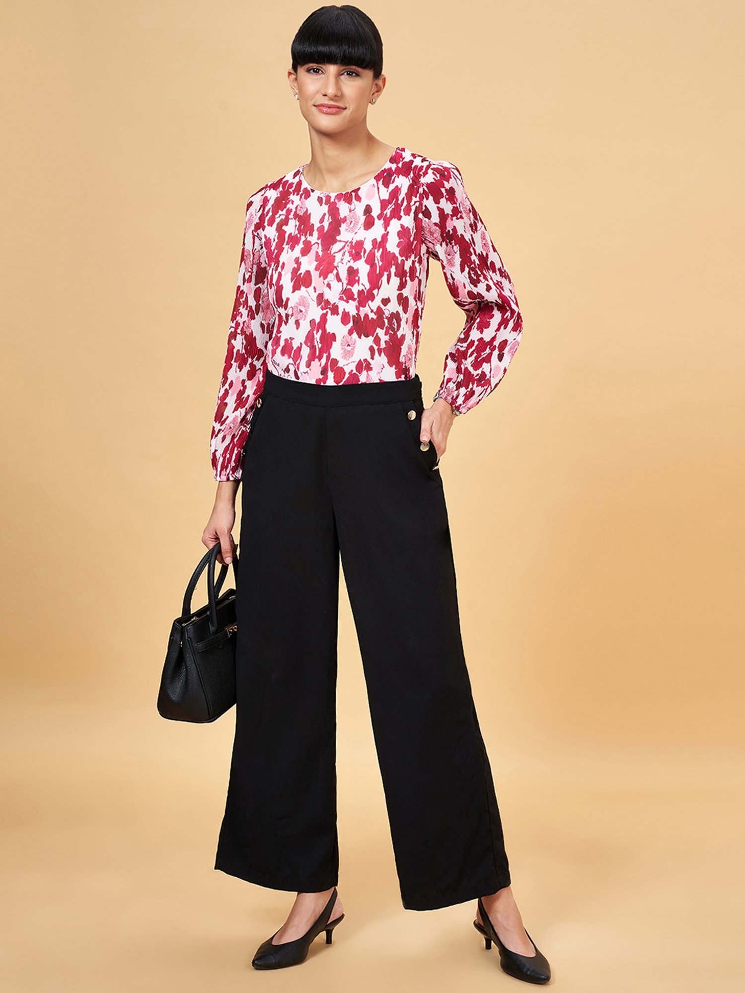 Annabelle by Pantaloons Pink Printed Top