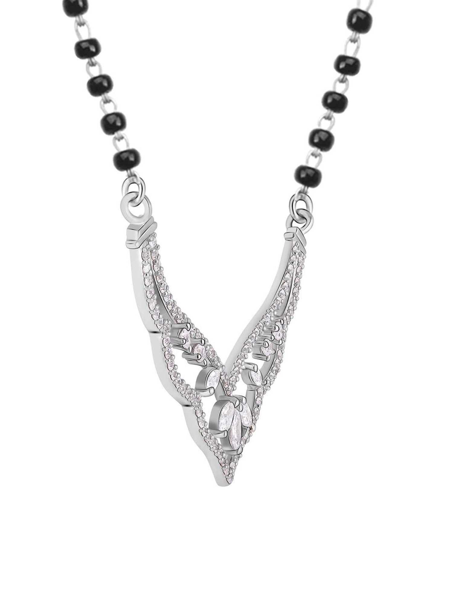 GIVA 92.5 Sterling Silver Crown Mangalsutra for Women