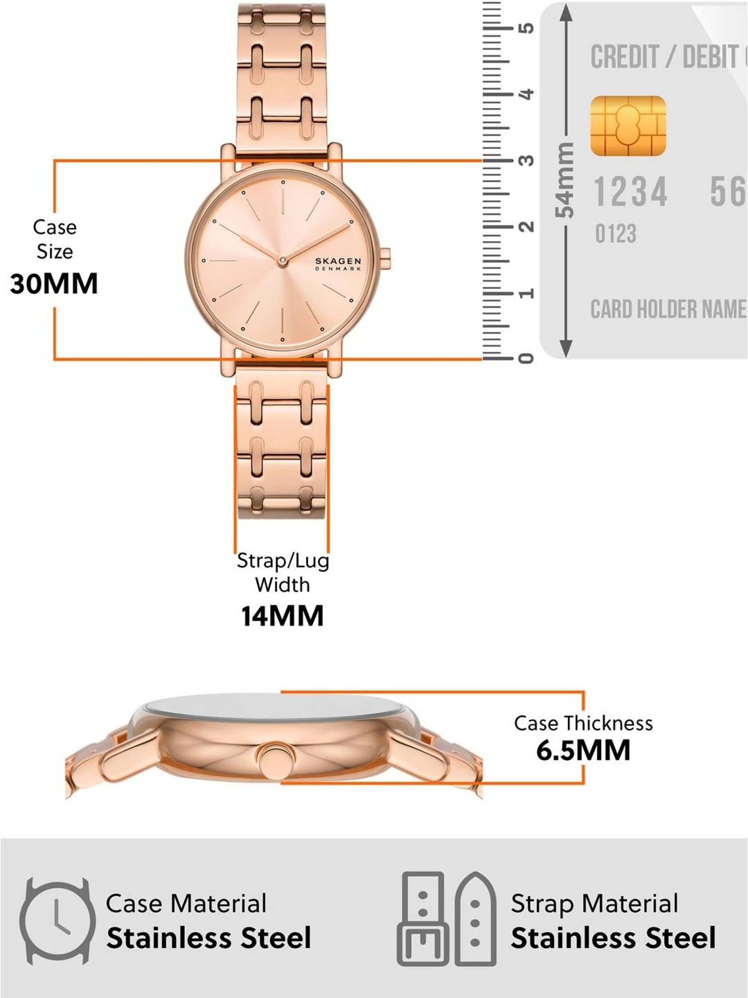 Skagen SKW3125 Signatur Lille Analog Watch for Women