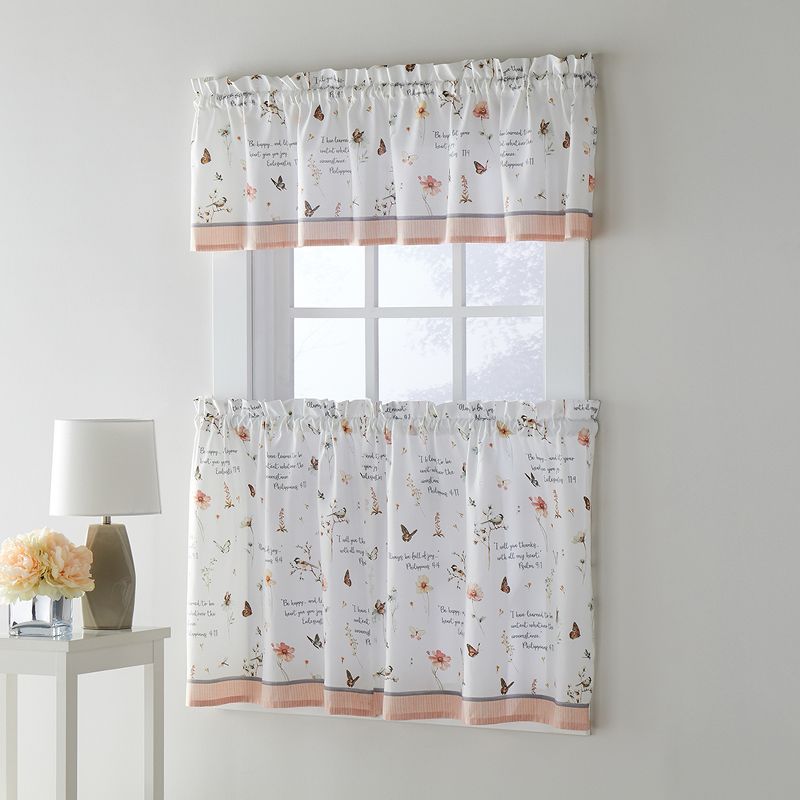 SKL Home Country Weekend Naturalist Look Window Valance - 58"x13", in Blush Color