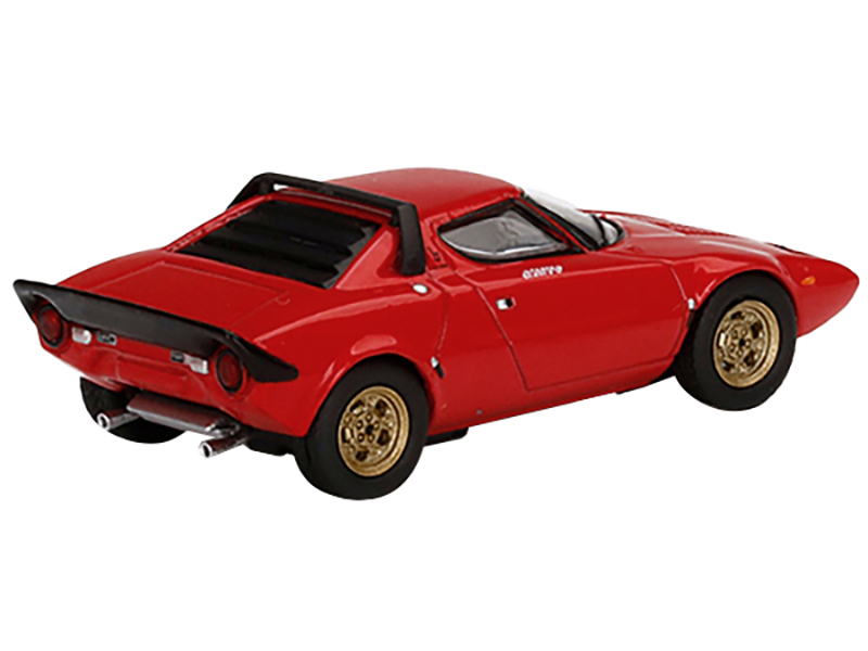 Lancia Stratos HF Stradale Rosso Arancio Red Limited Edition to 2400 pieces Worldwide 1/64 Diecast Model Car by Mini GT