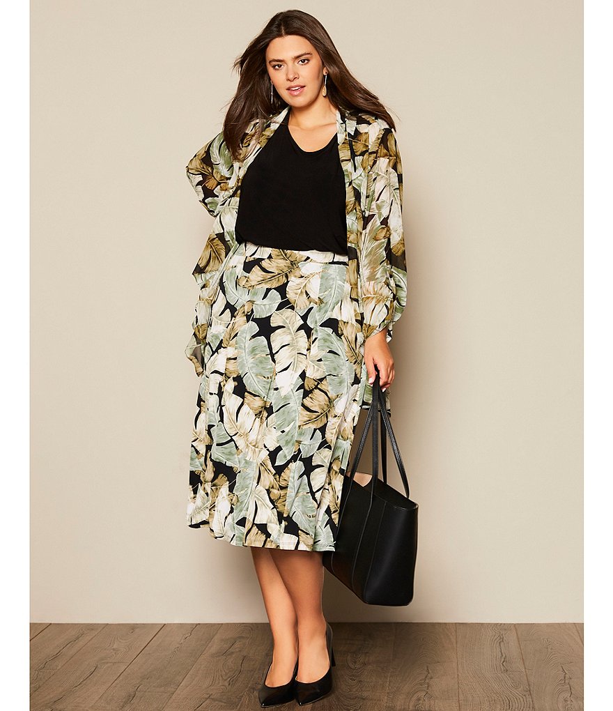 Intro Plus Size Activeease Drawstring Faux Wrap Skort