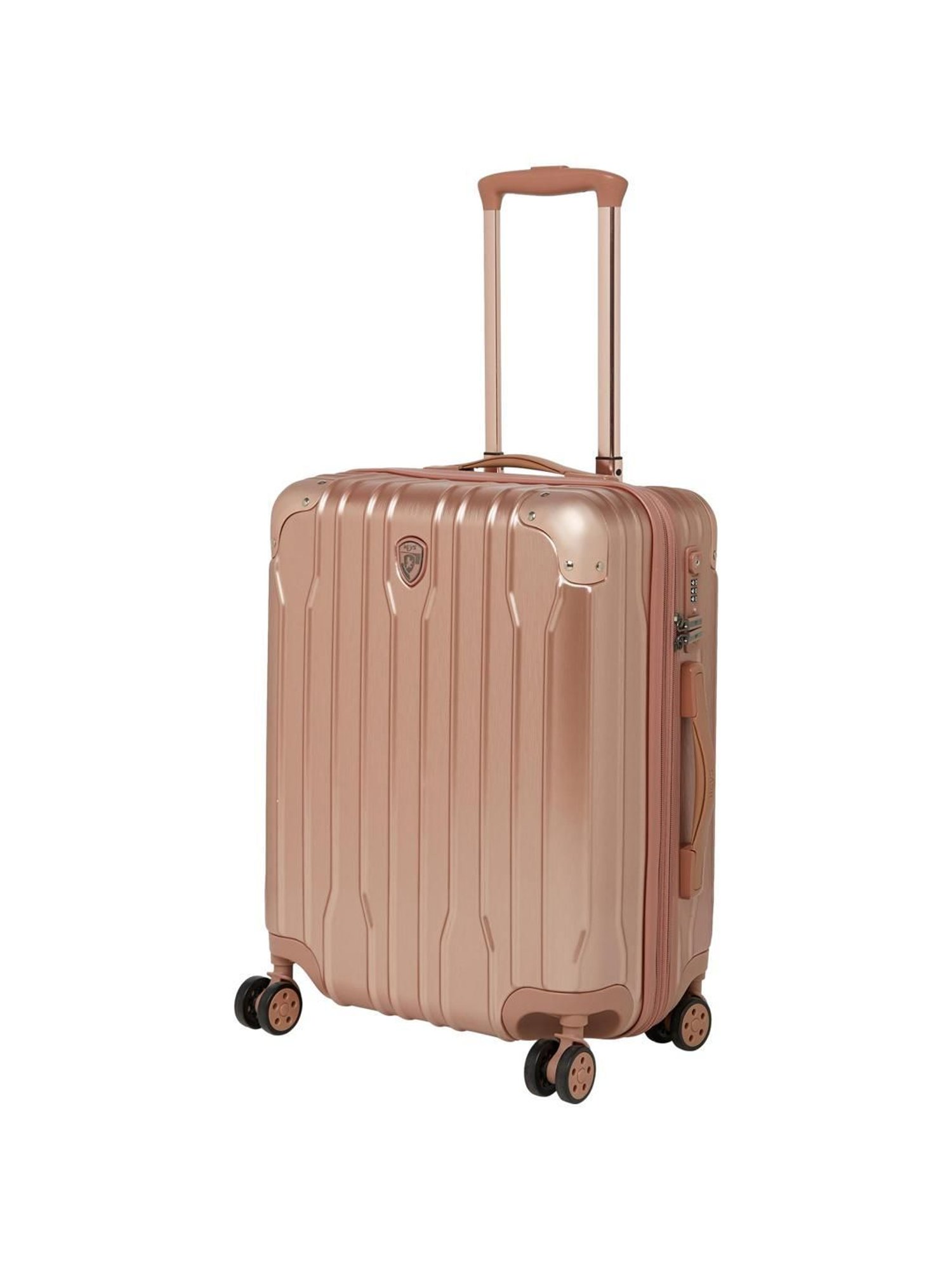 HEYS Xtrak Rose Gold Textured Hard Cabin Trolley Bag -21 cm