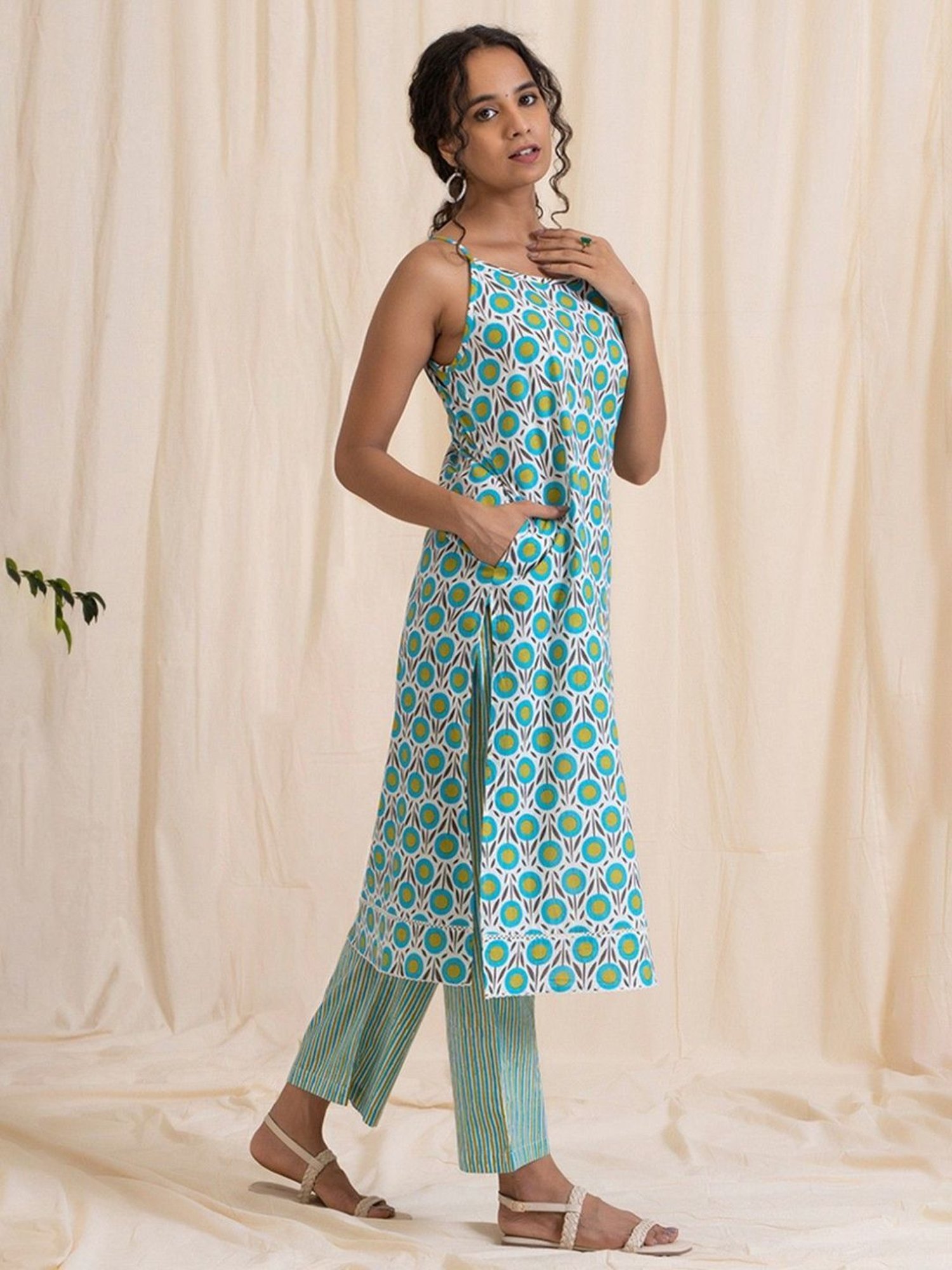 Akiso Aloha Blue Green Easy Peasy With Pants