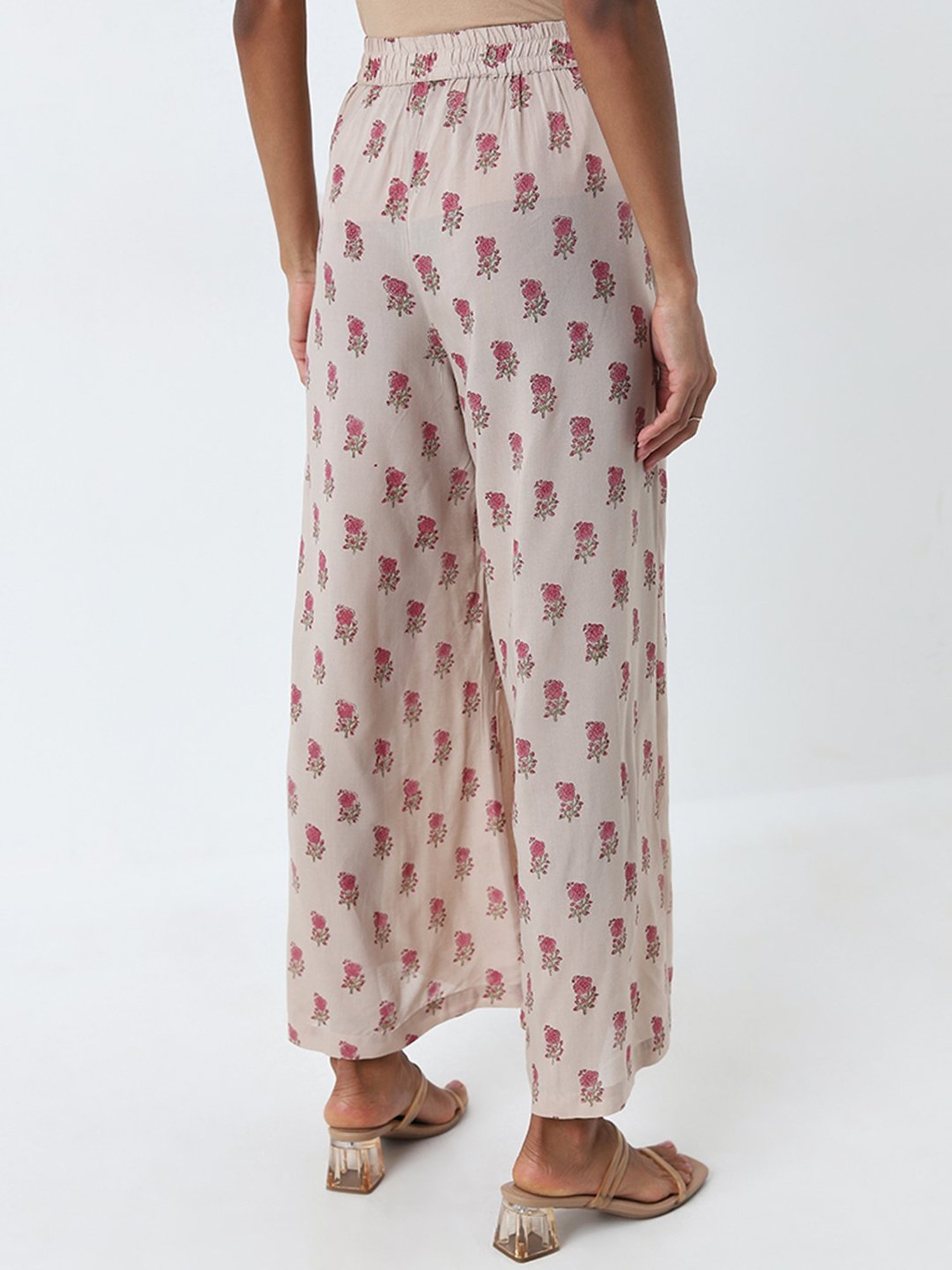 Castle Black Embroidered Palazzos