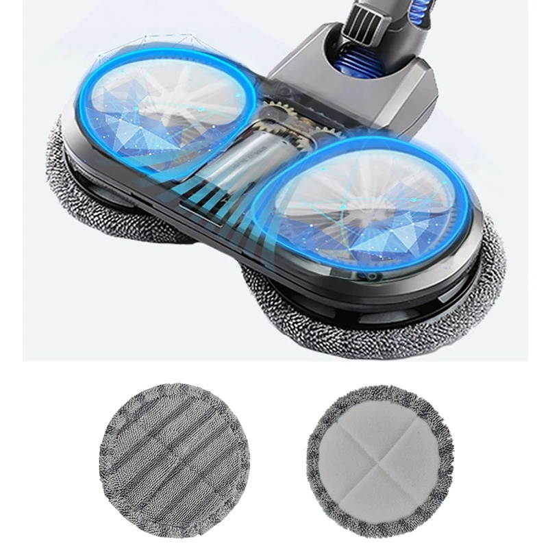 2PCS Mop Microfiber Mop Cloth for Dyson V6 V7 V8 V10 V11 Mopping Head Brush Cleaning Cloths Vacuum Cleaner Accessories