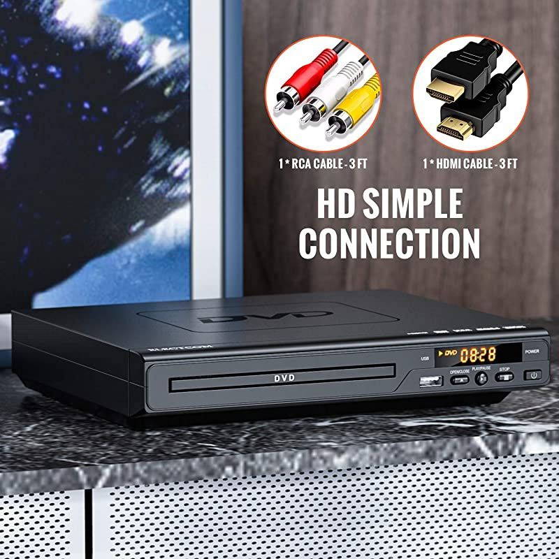 DVD Player,  DVD Players for TV with HDMI, Mini DVD Player for Smart TV, Region Free DVD Player USB