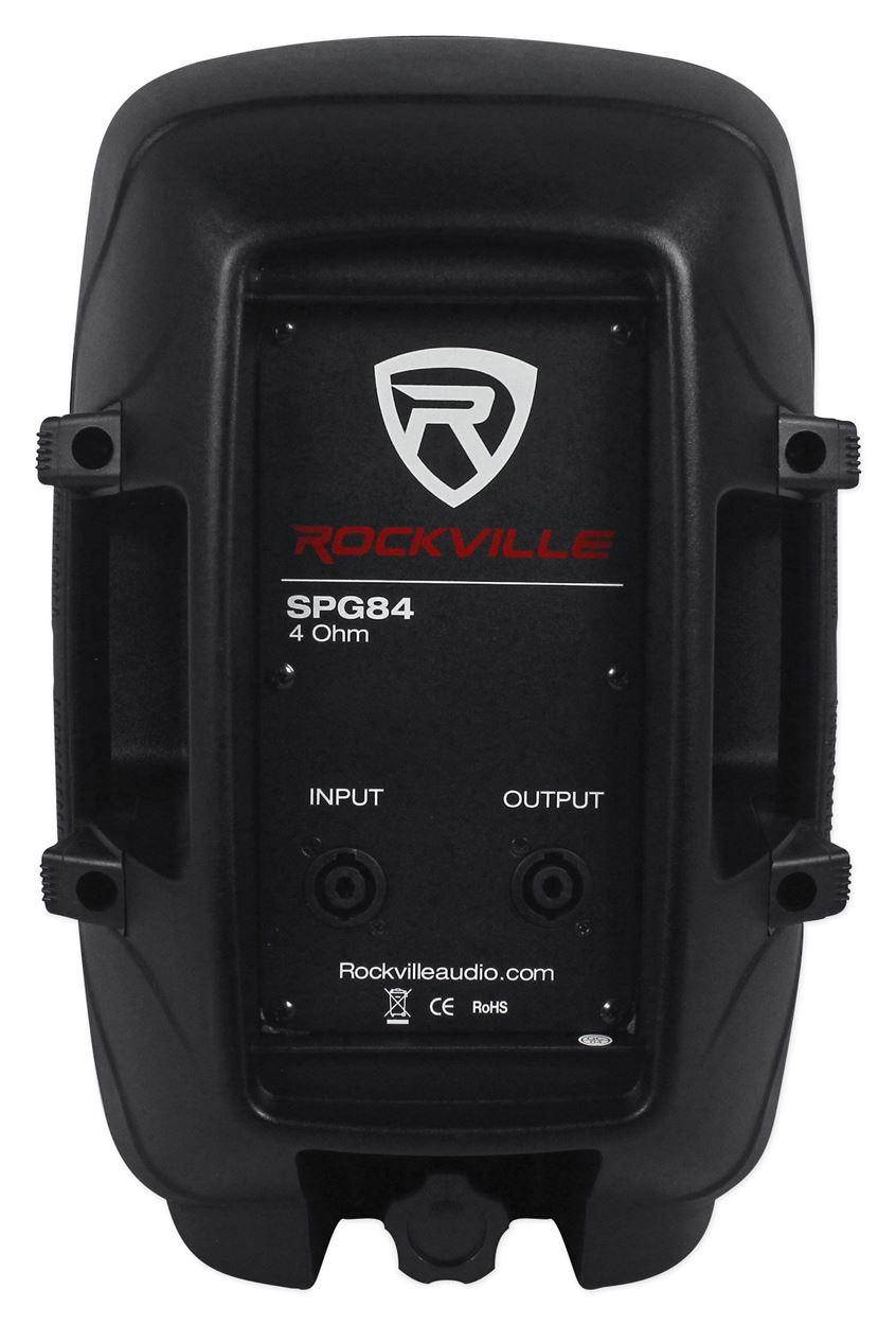 Rockville SPG84 8" Inch Passive 400w DJ PA Speaker ABS Lightweight Cabinet 4 Ohm