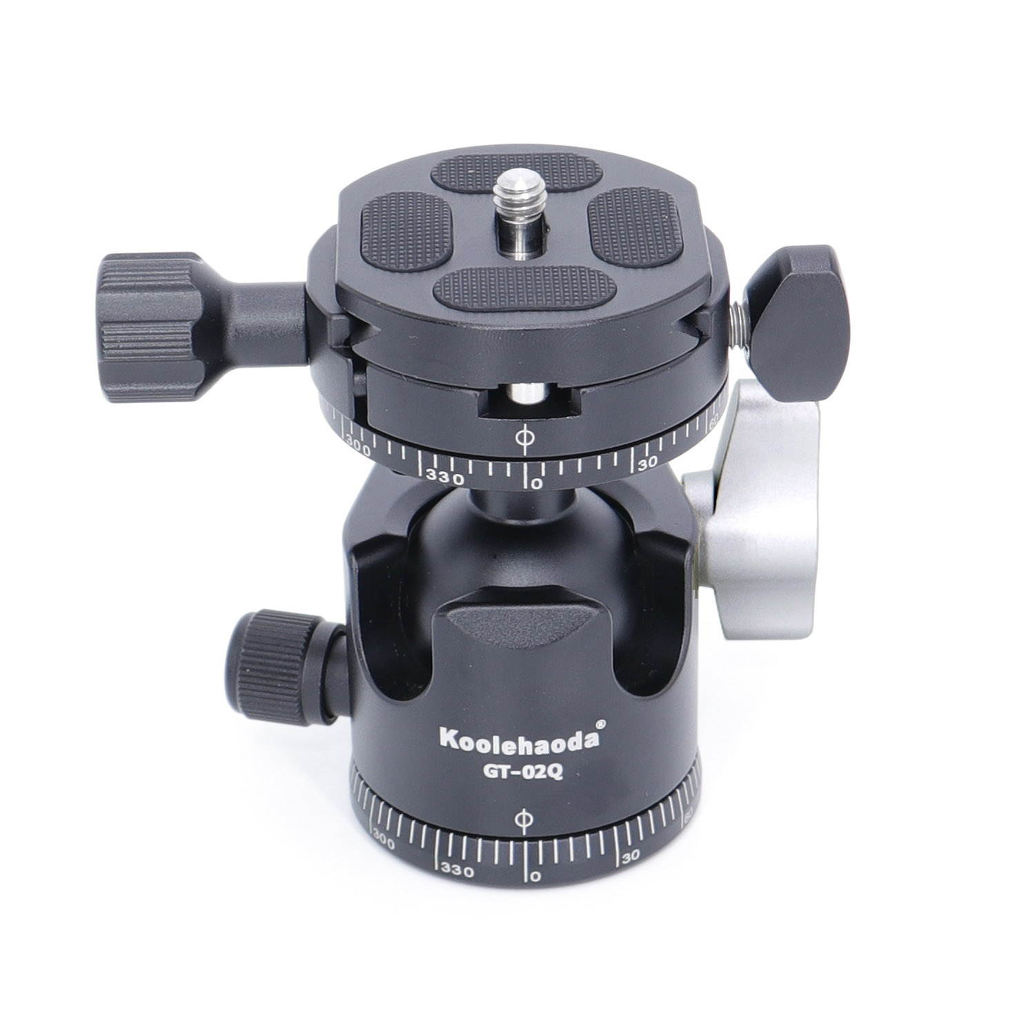 Koolehaoda Low-Profile Panoramic Ball Head, Panoramic Camera Tripod Head with 360&deg; QR Plate & Clamp,Double U Notch for DSLR Cameras Tripods Monopods, Max Load 33lbs/15kg (GT-02Q)