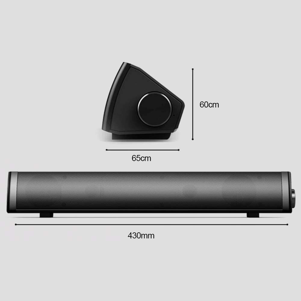 Docooler Speaker Bar Computer Speakers Wired Computer Sound Bar Stereo USB Powered Mini Long Soundbar Speaker w/HiFi Sound Rich Bass for TV PC Laptop
