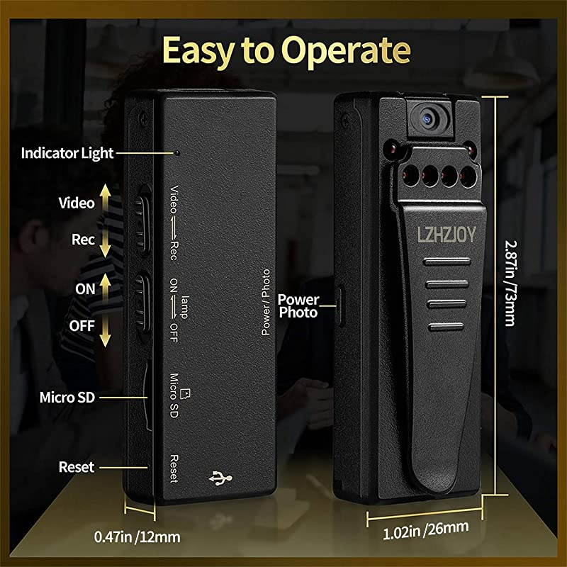 Hidden Camera No WiFi Needed HD 1080p Mini Spy Camera Video Recorder Portable Voice Recorder for Office-Lectures-Meetings- Classroom (32GB Card)