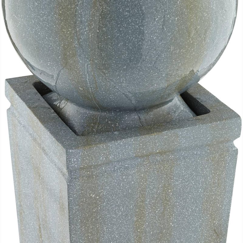 John Timberland Ball and Pillar 34 1/4" High LED Bubbler Fountain