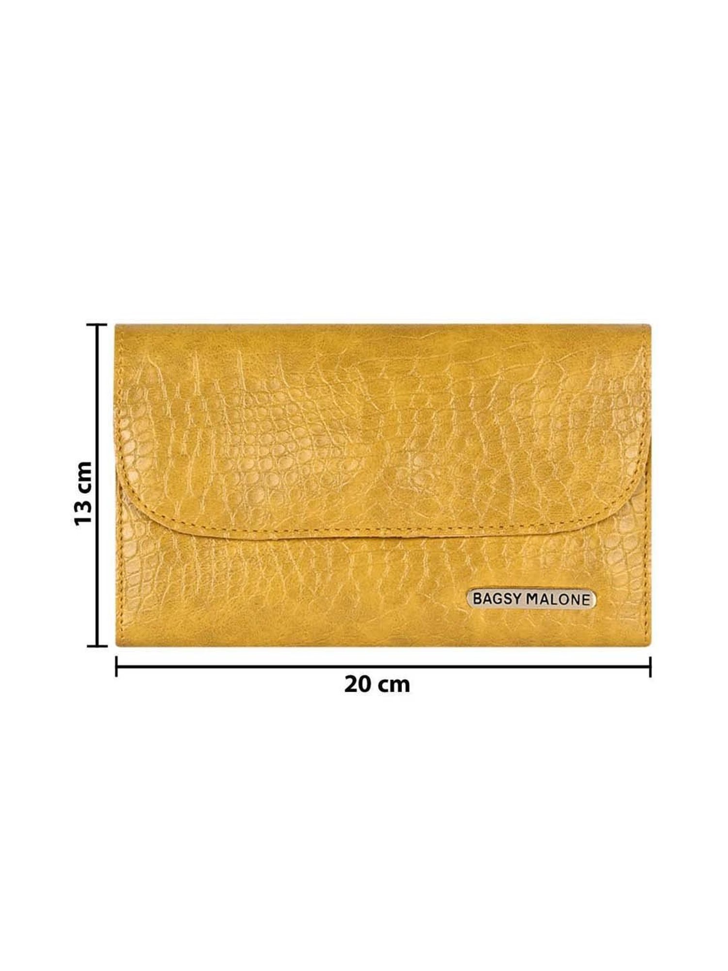 Bagsy Malone Yellow Textured Clutch