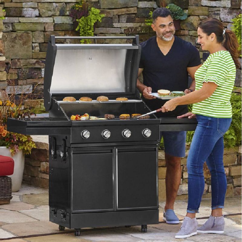 TYTUS 4 Burner Cart Gas Grill T400SSBLP-0.0.0 Black Stainless Steel