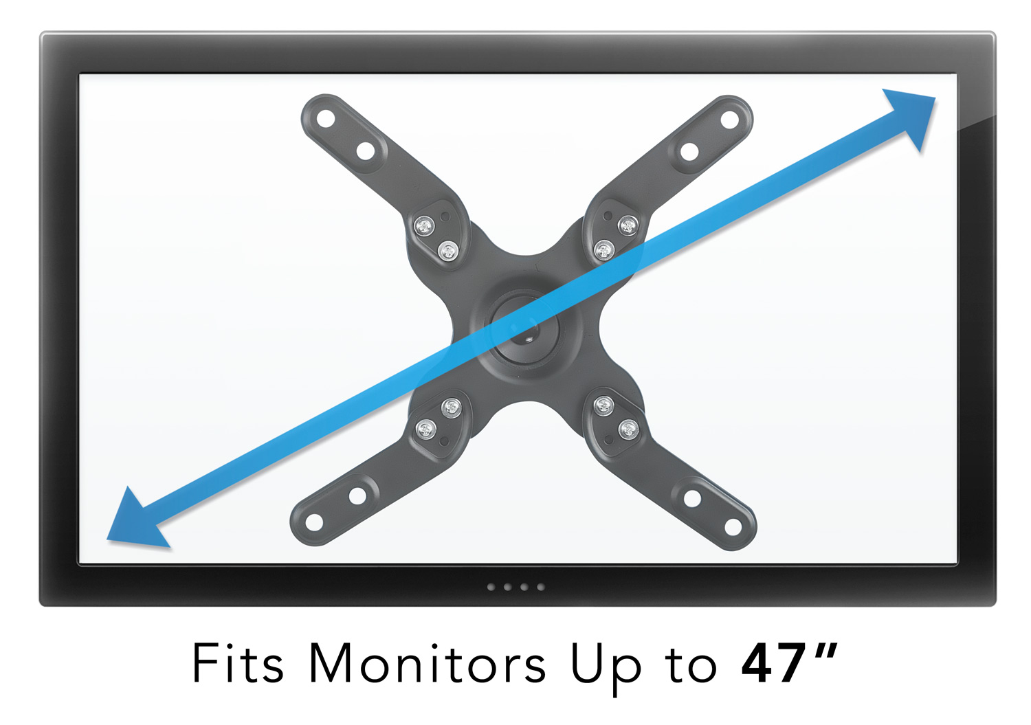 Full Motion TV Wall Mount Monitor Swivel Bracket | Fits 19-43 Inch Screens
