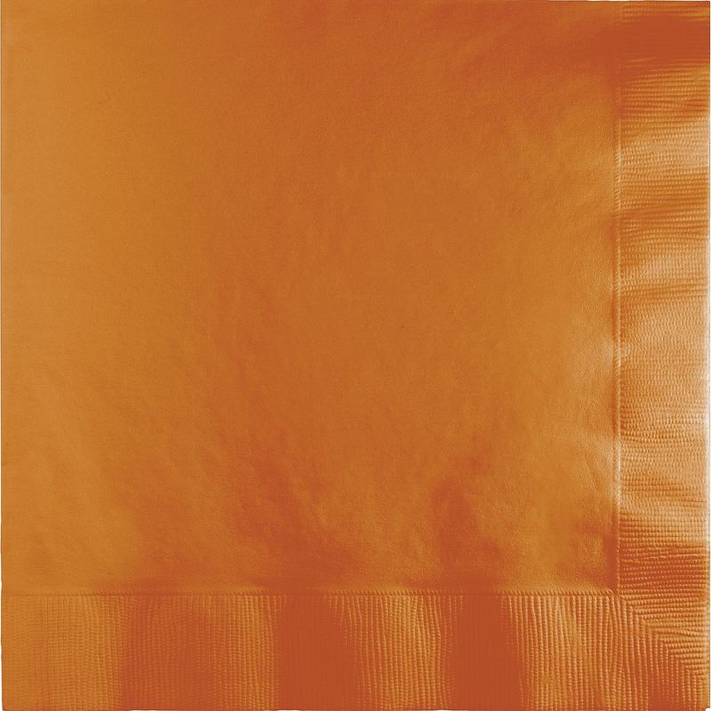 Touch of Color Pumpkin Spice Orange Napkins, 6.5" x 6.5", 50/Pack 323384