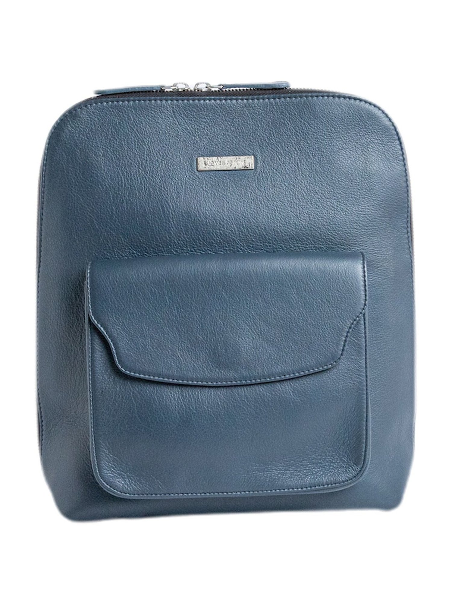 James Aston Creator's Minimal Blue Medium Leather Backpack