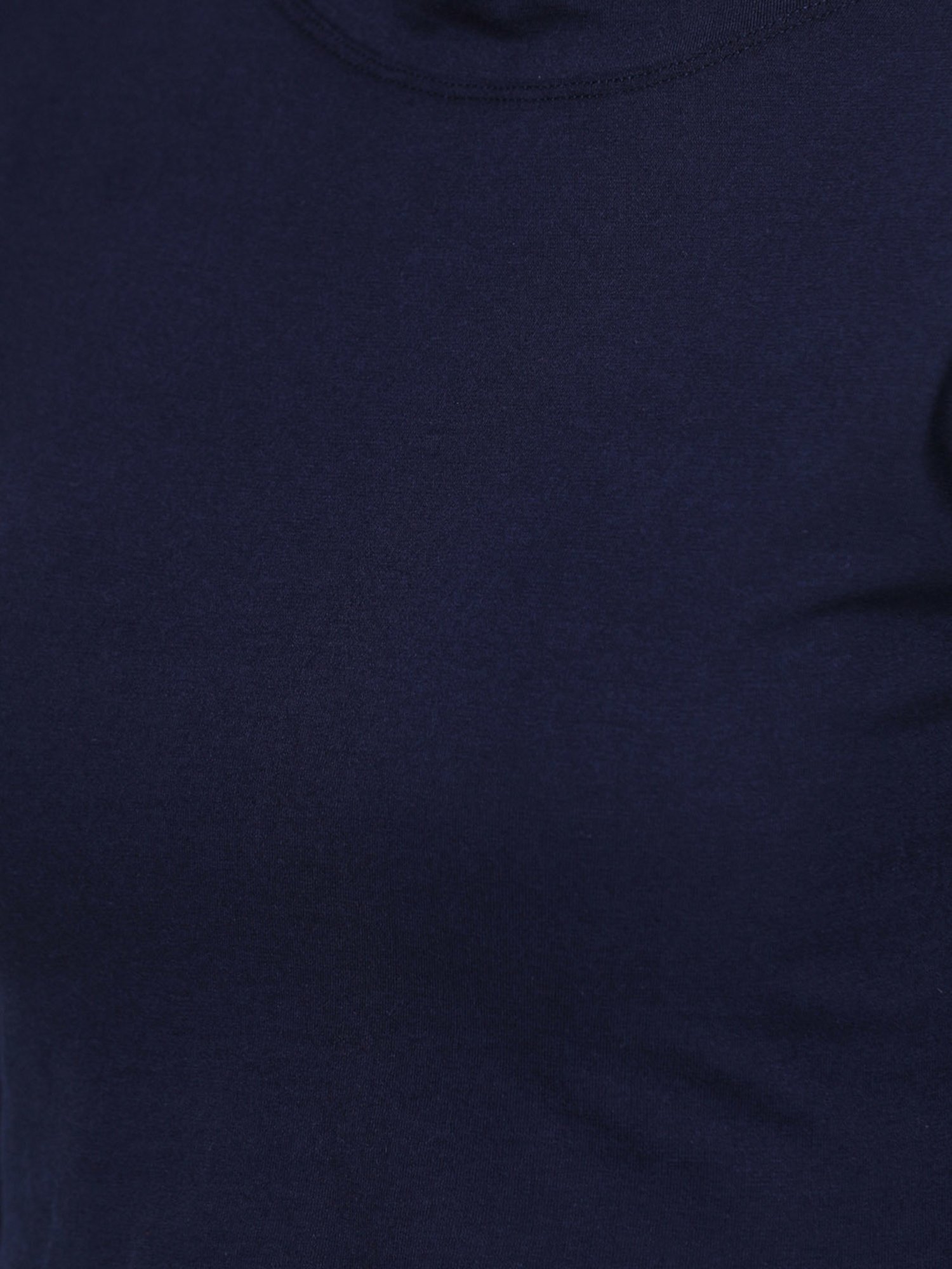 Scorpius Navy Regular Fit Crop Top