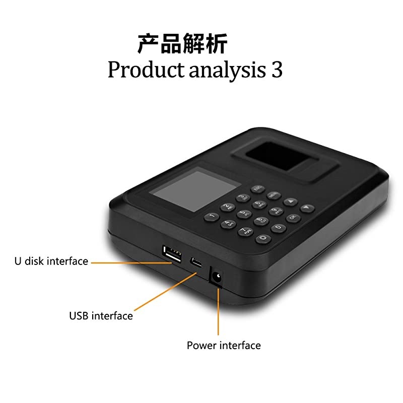 Fingerprint Attendance Machine LCD Display USB Biometric DC 5V/1A Time Clock Recorder Employee Checking-in Reader A6