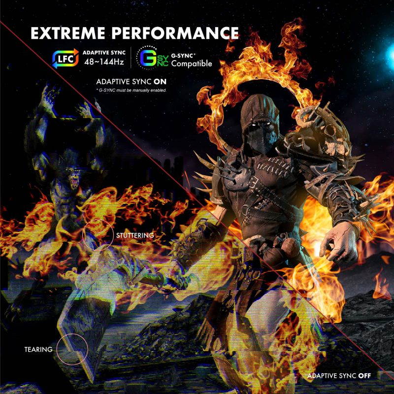 VIOTEK REAPER RFI25CBA 25 Inch Extreme Gaming 144hz Monitor &ndash; Low Lag 1ms MPRT Frameless FHD 1080p IPS 111% sRGB Panel GSYNC FreeSync DP 1.2 HDMI 2.0 USB-C Adjustable Stand &mdash; 3 Years Zero Dead Pixels