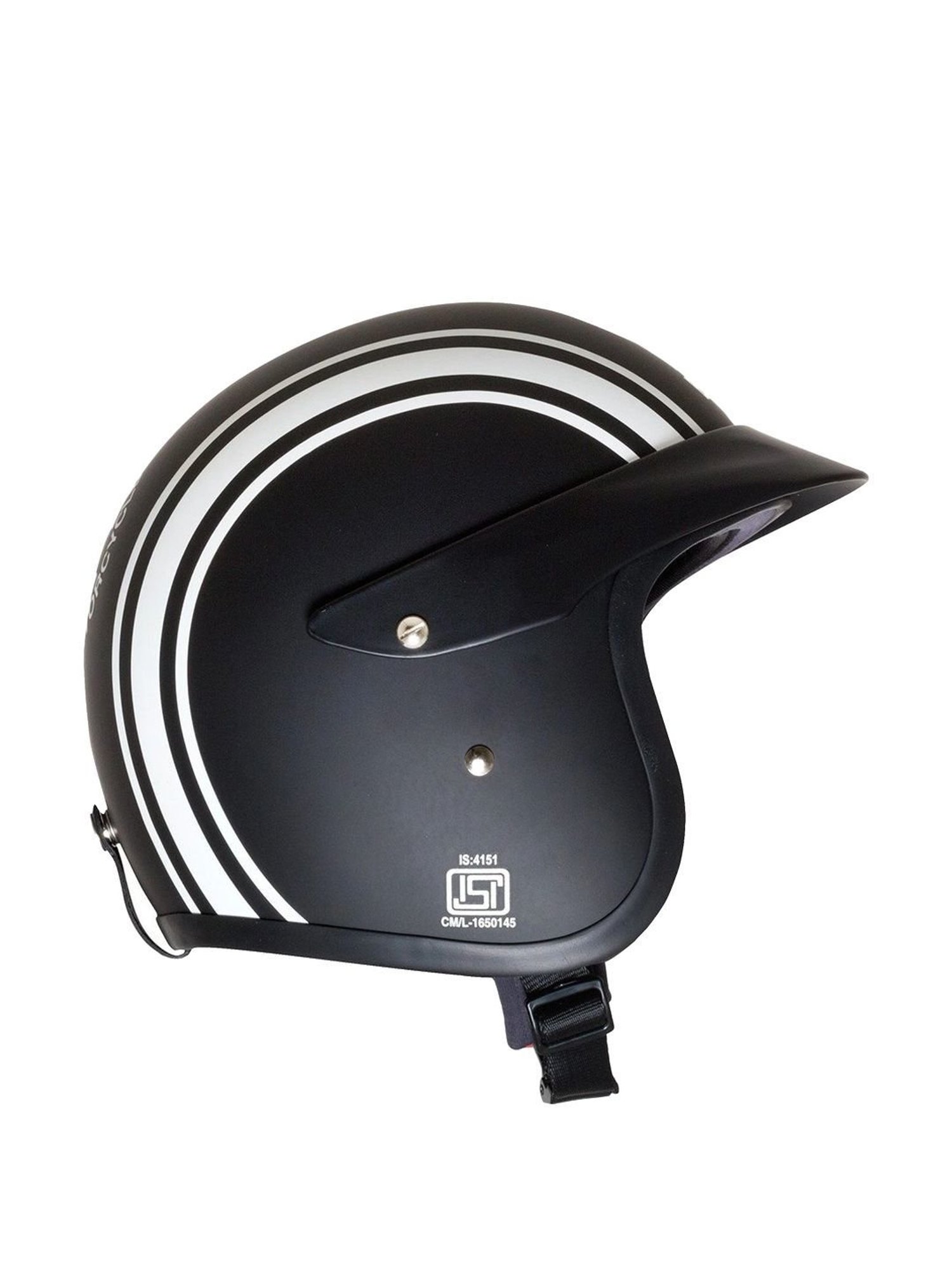Royal Enfield Matt Black Striped Medium Helmet