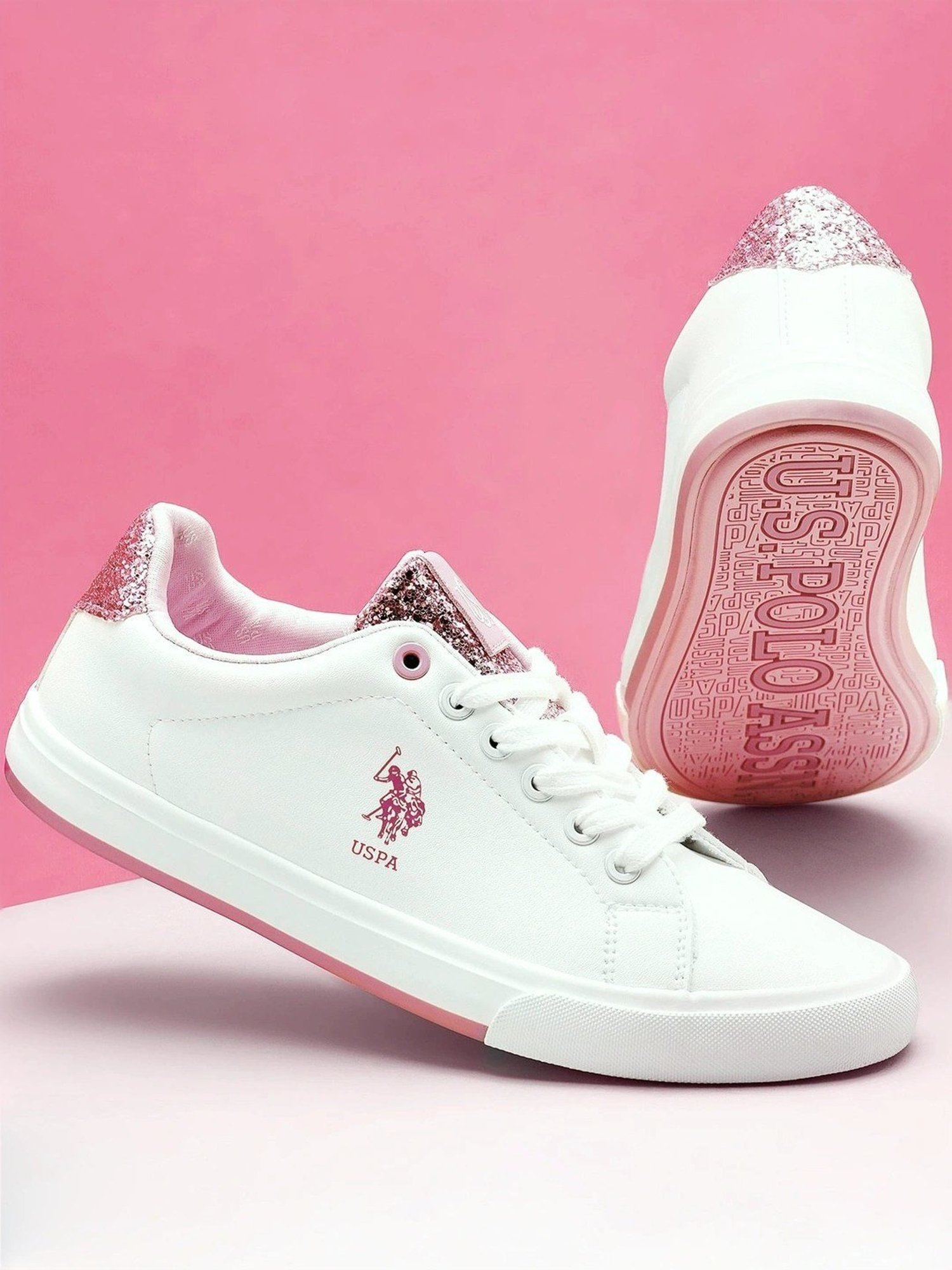 U.S. Polo Assn. Women's White Sneakers