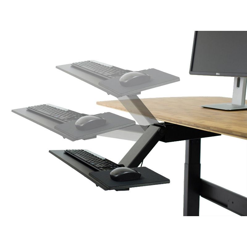 Under Desk Computer Keyboard Tray Black - Uncaged Ergonomics