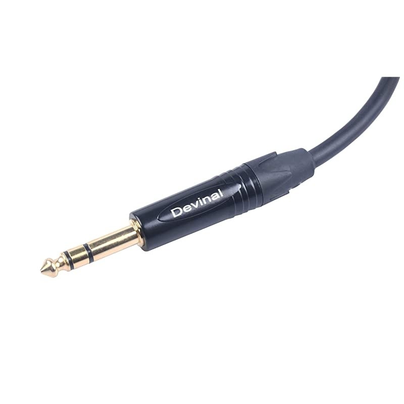 14 to 2 RCA Female Y Cable 635mm Male Stereo to Dual Phono Female Audio Adapter Quarter inch TRS to 2 RCA Adapter Splitter Cord Connector convertor 1FT 03M